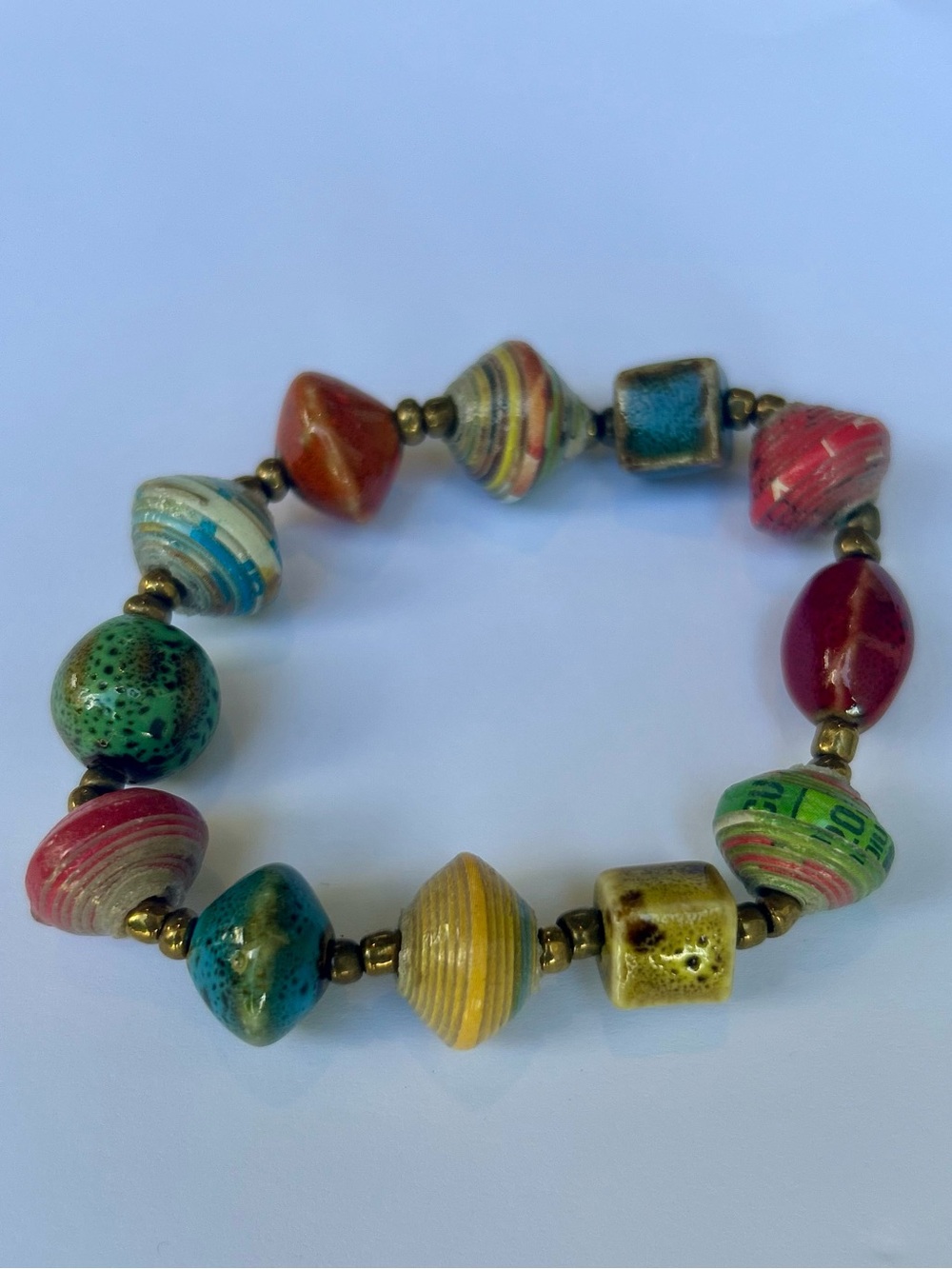 Colorful Multi-Bead Stretch Bracelet - Mixed Colors